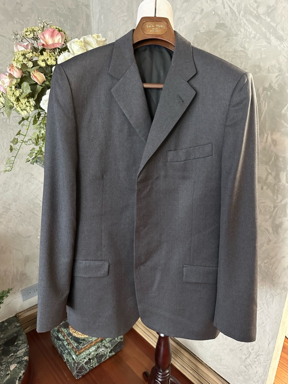 Burberry Men's Dark Gray Single-Breasted Sport Coat